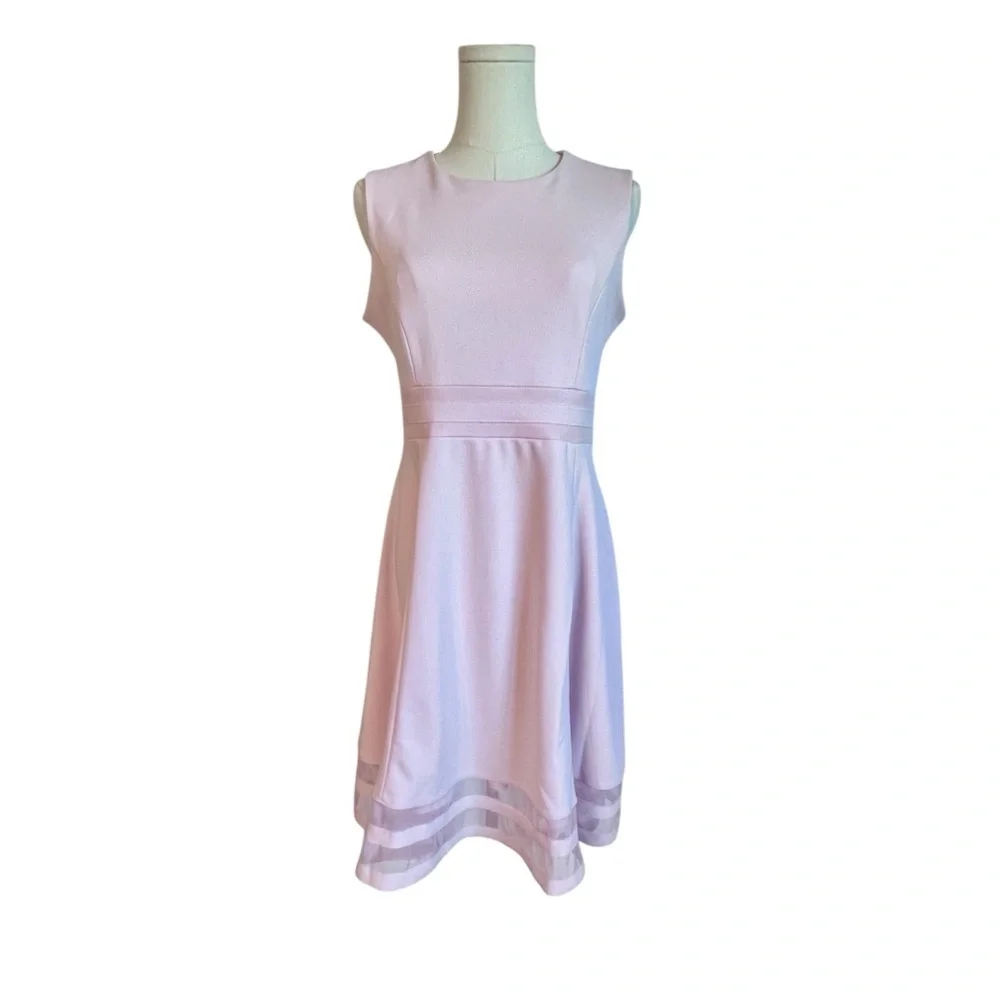 Andrew Marc Scoopneck Sleeveless A-Line Mini Dress Dusty Pink Women’s Size 8 NWT - Picture 3 of 14